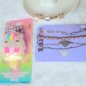 CLAIRE'S Bundle: Lip Gloss, Friendship Bracelets and Rings